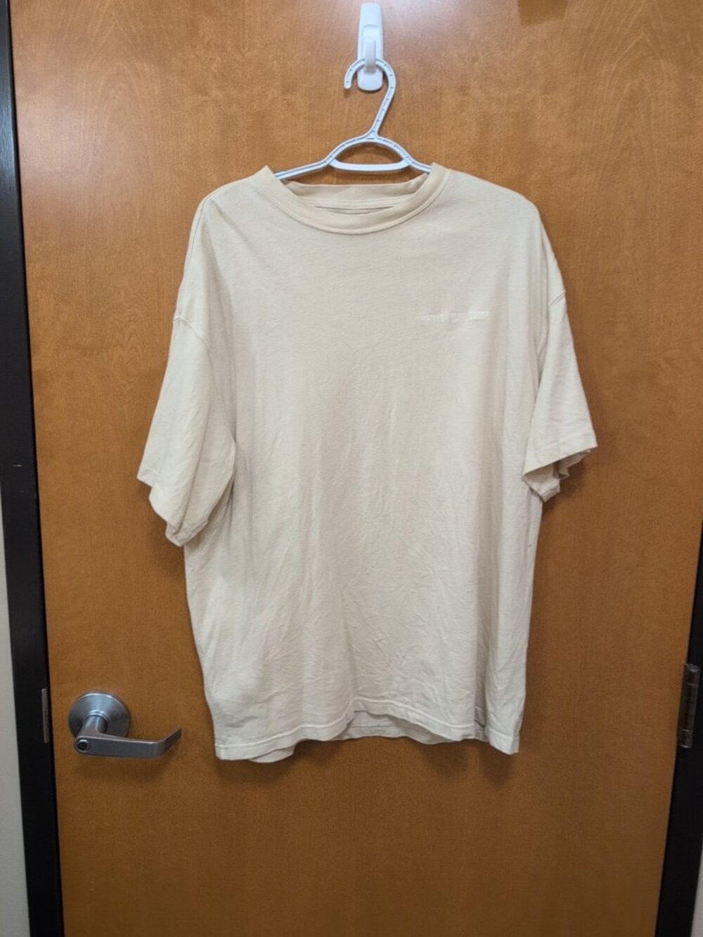 Brixton Shirt Mens S Beige Short Sleeve Tee Short Sleeve Baggy Solid Olty. Goods